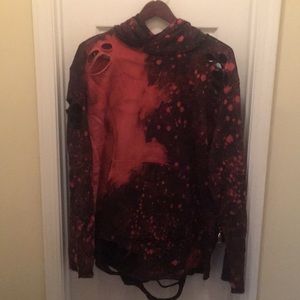 Men’s Distressed tie dyed hoodie